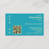 Carte D'accompagnement Turquoise Photo Modern Graduation Party (Devant)