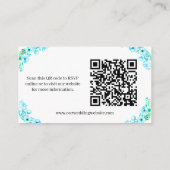 Carte D'accompagnement Turquoise Poppies et Ferns Boho site Mariage (Dos)