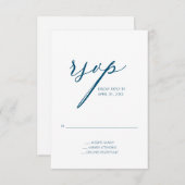 Carte D'accompagnement Turquoise RSVP Enclos (Devant / Derrière)