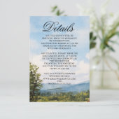 Carte D'accompagnement Tuscan Countryside Scenery Wedding Details (Debout devant)