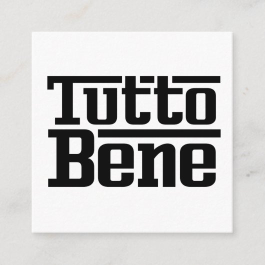 Carte D'accompagnement Tutto Bene (Devant)