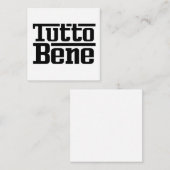 Carte D'accompagnement Tutto Bene (Devant / Derrière)