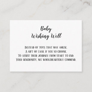 Carte D'accompagnement Twin Baby Wishing well Baby shower