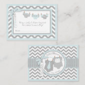 Carte D'accompagnement Twin Boys Cravate Bow Cravate Déchets Raffle Bille (Devant / Derrière)