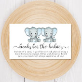 Carte D'accompagnement Twin Boys Elephant Books For Baby shower