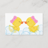 Carte D'accompagnement Twin Girl Rubber Duck Livres pour Baby Insert Cart (Dos)