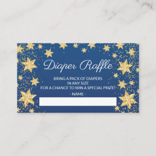 Carte D'accompagnement Twinkle Little Star Baby Show Diaper Raffle Ticket