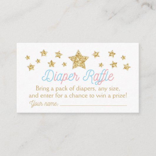 Carte D'accompagnement Twinkle Little Star Baby shower Déchets Raffle (Devant)