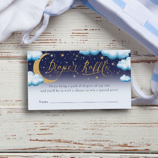 Carte D'accompagnement Twinkle Little Star Boy Baby shower Déchets Raffle