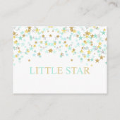 Carte D'accompagnement Twinkle Little Star Diaper Raffle Mint Green Gold (Dos)