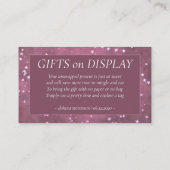 Carte D'accompagnement Twinkle Little Star | Écran cadeau Mauve rose Grey (Dos)