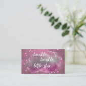Carte D'accompagnement Twinkle Little Star | Écran cadeau Mauve rose Grey (Debout devant)
