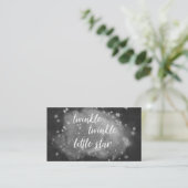 Carte D'accompagnement Twinkle Little Star | Gris monochrome Apportez un (Debout devant)