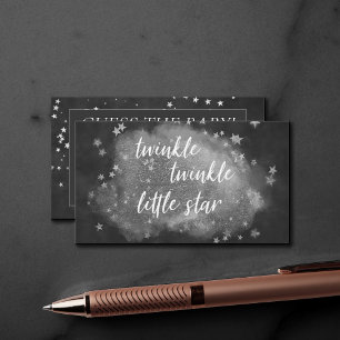 Carte D'accompagnement Twinkle Little Star Monochrome Baby Photo Guess