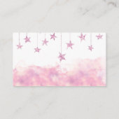 Carte D'accompagnement Twinkle Little Star Pink Baby Shower Book Request (Dos)