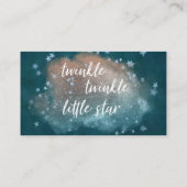 Carte D'accompagnement Twinkle Little Star | Registre Turquoise de douche (Dos)