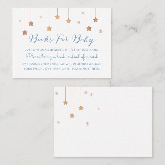 Carte D'accompagnement Twinkle Twinkle, insertion d'invitation (Devant / Derrière)