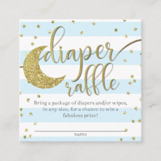 Carte D'accompagnement Twinkle Twinkle Little Star Blue Diaper Raffle
