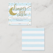 Carte D'accompagnement Twinkle Twinkle Little Star Blue Diaper Raffle (Devant / Derrière)