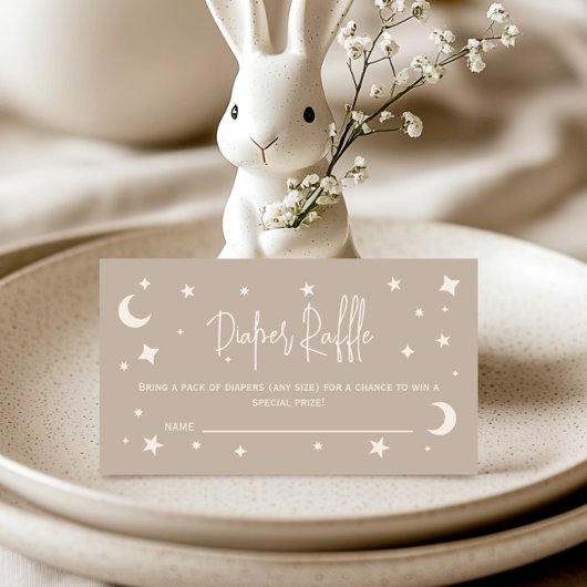 Carte D'accompagnement Twinkle Twinkle Little Star Diaper Raffle Ticket
