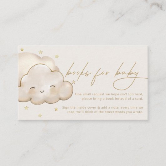 Carte D'accompagnement Twinkle Twinkle Little Star Ivory Book Demande (Devant)