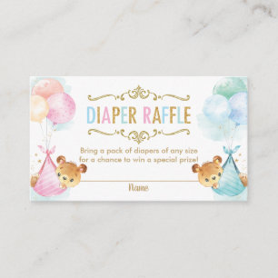 Carte D'accompagnement Twins Boy Girl Nounours Déchets Raffle Ticket