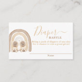 Carte D'accompagnement Twins Teddy Bear et Rainbow Diaper Raffcard (Devant)