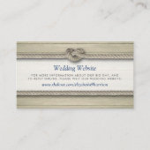 Carte D'accompagnement Tying The Knot Rustic Beach Wedding Website Insert (Devant)