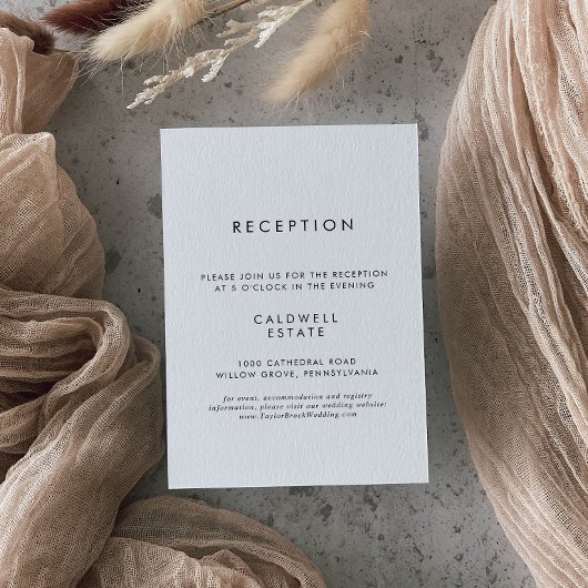 Carte D'accompagnement Type Chic Réception de mariage