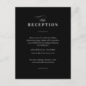 Carte D'accompagnement Type élégant Noir & Blanc Mariage Réception (Devant)