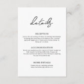 Carte D'accompagnement Typographie classique (Devant)