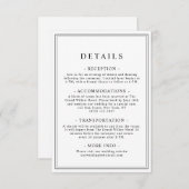 Carte D'accompagnement Typographie classique simple et élégante Détails d (Devant / Derrière)
