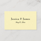 Carte D'accompagnement Typographie de script minimal jaune clair Merci (Dos)