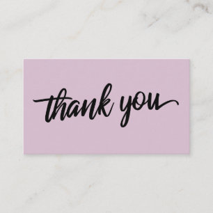 Carte D'accompagnement Typographie de script minimal Lumière Merci mauve