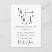Carte D'accompagnement Typographie de script minimal Mariage Wishing well (Devant)