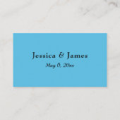 Carte D'accompagnement Typographie de script minimal Plongée Blue Merci (Dos)