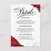 Carte D'accompagnement Typographie de script Roses rouges Détails (Devant)