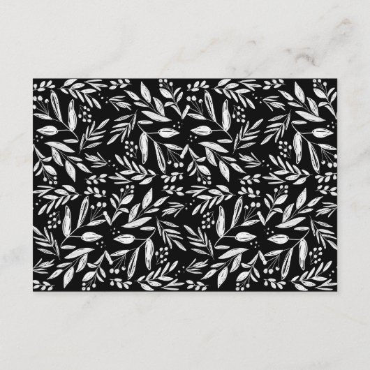 Carte D'accompagnement Typographie de script simple | Détails du Mariage (Dos)