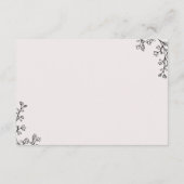 Carte D'accompagnement Typographie florale Mariage Wishing well (Dos)