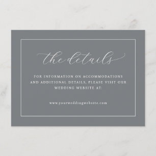 Carte D'accompagnement Typographie Gris Élégant