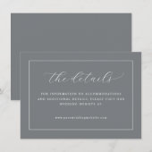 Carte D'accompagnement Typographie Gris Élégant (Devant / Derrière)