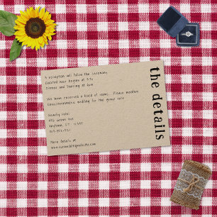 Carte D'accompagnement Typographie manuscrite décontractée Kraft