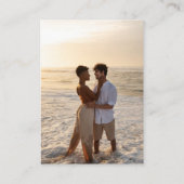 Carte D'accompagnement Typographie minimale Photo Code QR Mariage RSVP (Dos)