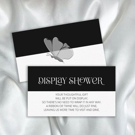 Carte D'accompagnement Typographie moderne Butterfly Display douche