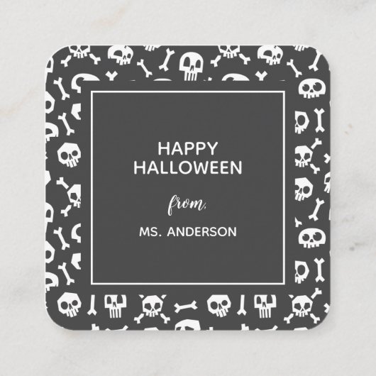 Carte D'accompagnement Typographie moderne Cute Hocus Pocus Halloween (Dos)