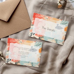 Carte D'accompagnement Typographie moderne fleurie les détails