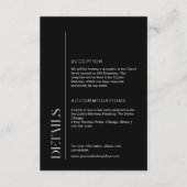 Carte D'accompagnement Typographie moderne noir et blanc (Devant)