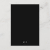 Carte D'accompagnement Typographie moderne noir et blanc (Dos)