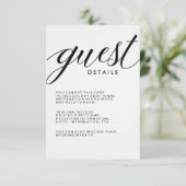 Carte D'accompagnement Typographie moderne simple Informations sur l'invi (Debout devant)