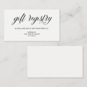 Carte D'accompagnement Typographie moderne simple | Insertion du registre (Devant / Derrière)